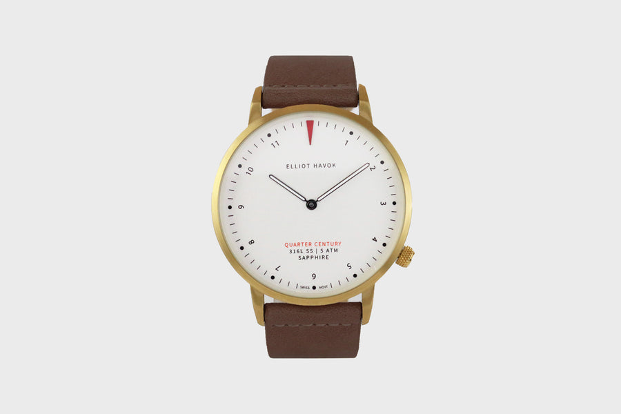 SANDSTONE GOLD QUARTER CENTURY WATCH - 41MM