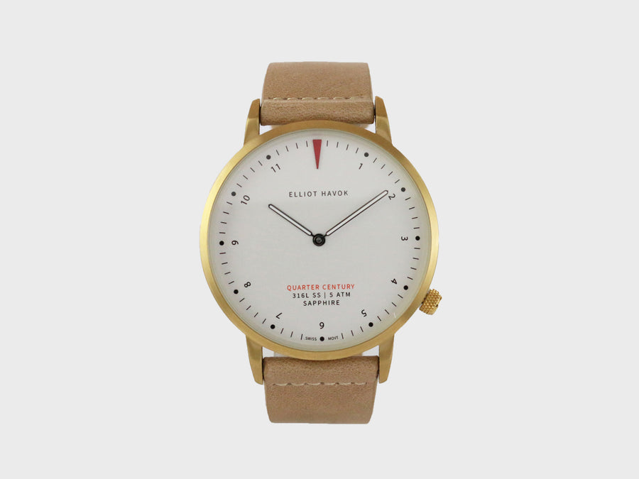 SANDSTONE GOLD QUARTER CENTURY WATCH - 41MM